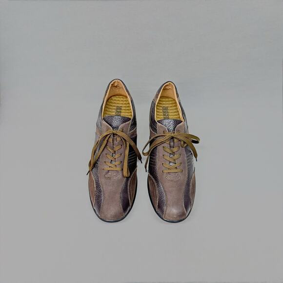 Vintage Bugarri Men’s Brown Leather and Suede Elevated Shoes - Size 7 - Picture 3 of 8